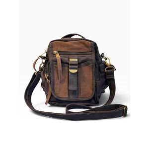 Rothco Unisex Canvas Tactical Shoulder Bag Brown Black Military Crossbody